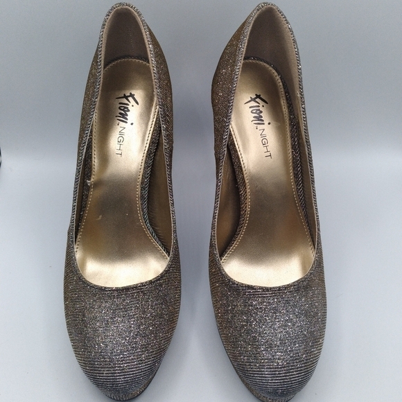 Fioni Night | "Holly"  sparkle gold/silver heels - Picture 4 of 9